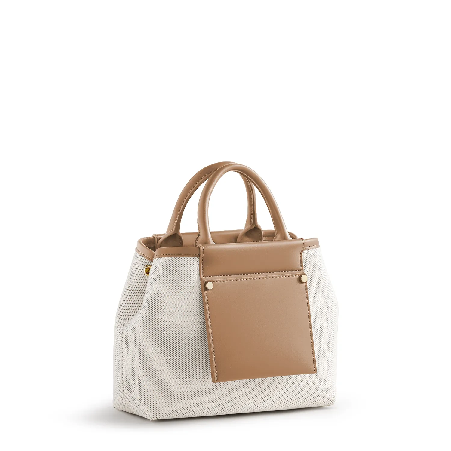 PICOLA TOP HANDLE BAG LUXE CANVAS - TAN BROWN